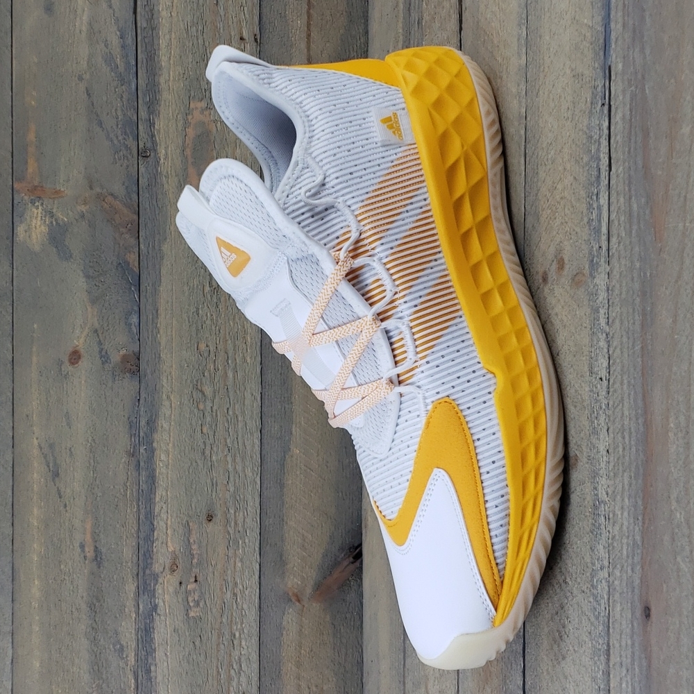 adidas SM Pro Boost Low Men's Basketball Shoes  White Yellow - Picture 3 of 11
